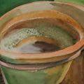 Aquarell-Tontopf